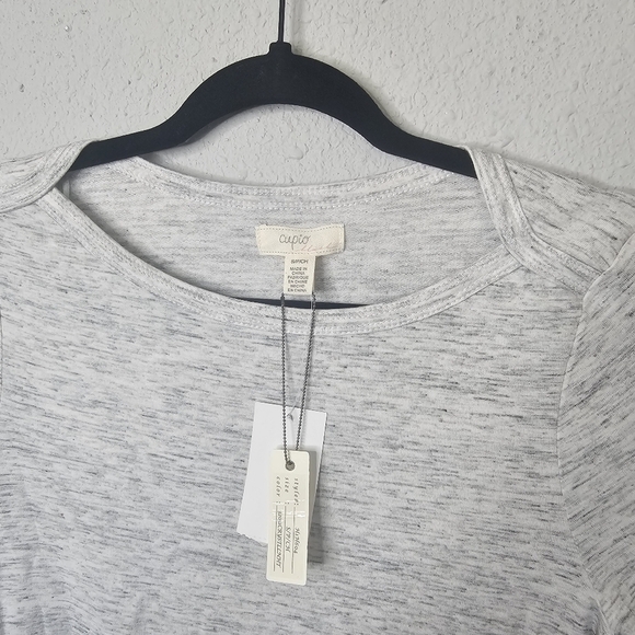 Cupio Blush Tee Shirt Dress Size Small Gray Stretchy Soft Loungewear - Picture 5 of 11